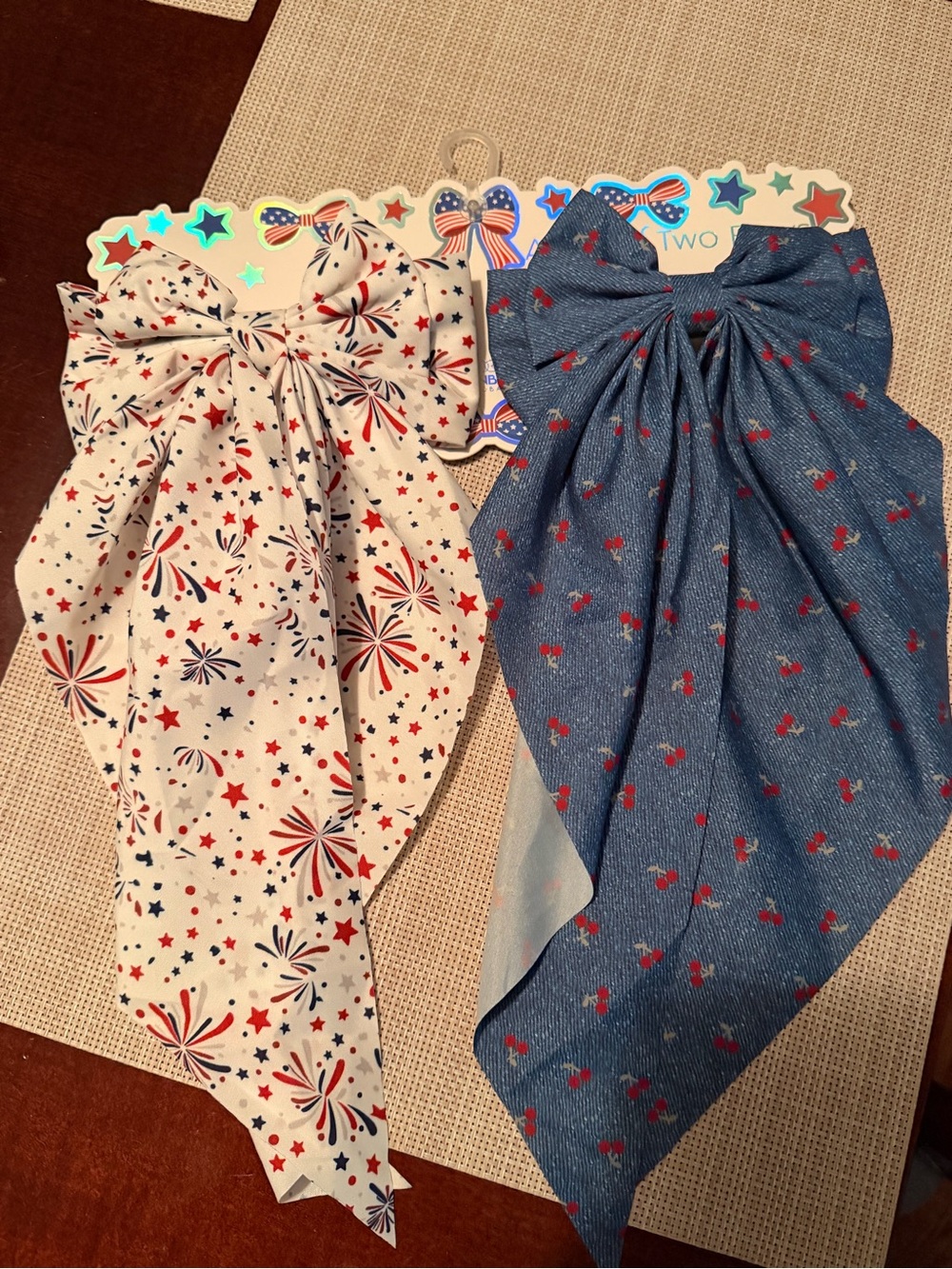 Little Me Patriotic Hair Bows - Red, White, Blue